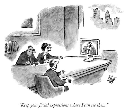 "Keep your facial expressions where I can see them."