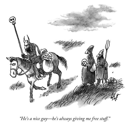 "He's a nice guy - he's always giving me free stuff."