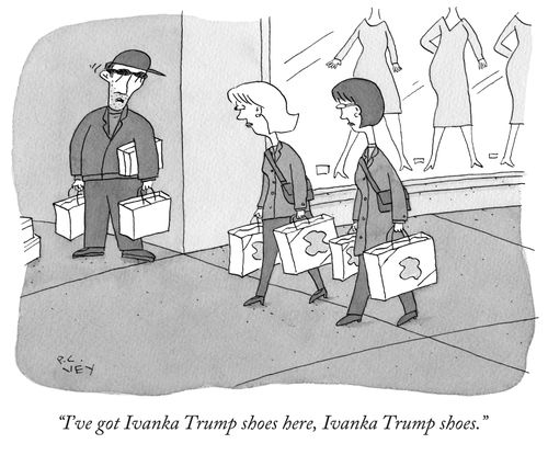 "I've got Ivanka Trump shoes here, Ivanka Trump shoes."