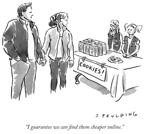 "I guarantee we can find them cheaper online."