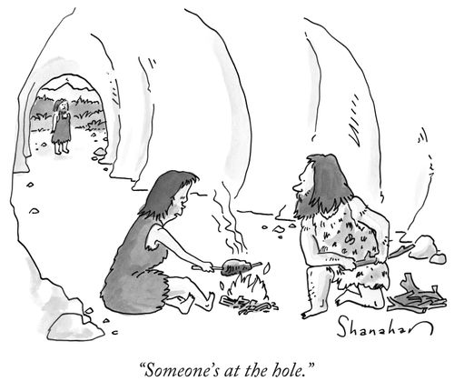 "Someone's at the hole."