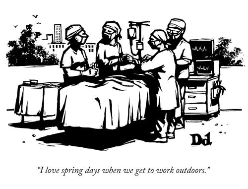 "I love spring days when we get to work outdoors."