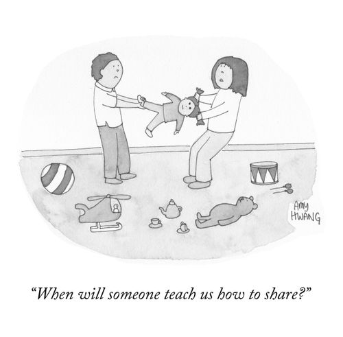 "When will someone teach us how to share?"