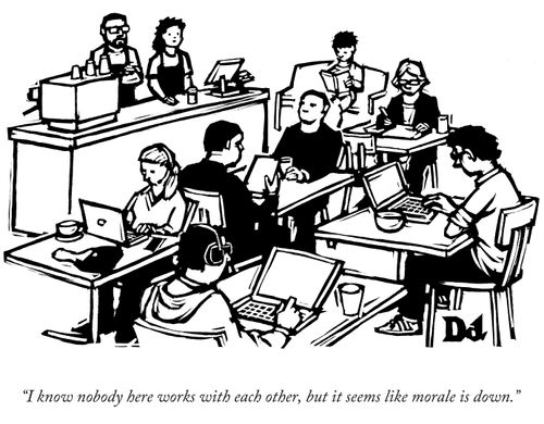 "I know nobody here works with each other, but it seems like morale is down."