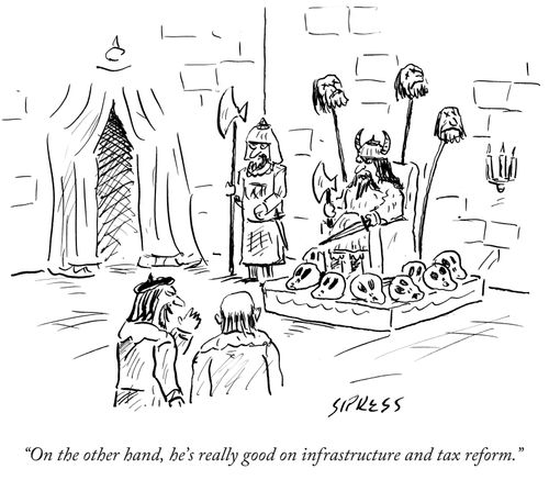 "On the other hand, he's really good on infrastructure and tax reform."