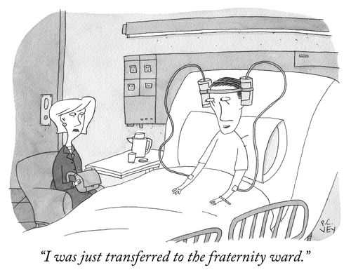 "I was just transferred to the fraternity word."