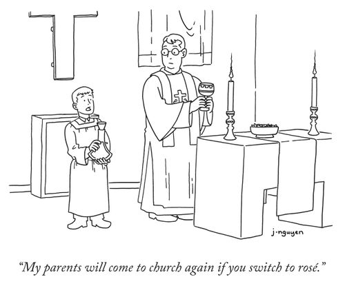 "My parents will come to church again if you switch to rose."