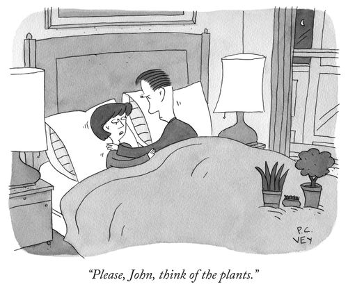"Please, John, think of the plants."
