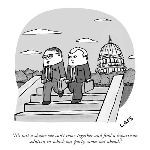 "It's a shame we can't come together and find a bipartisan solution in which our party comes out ahead."