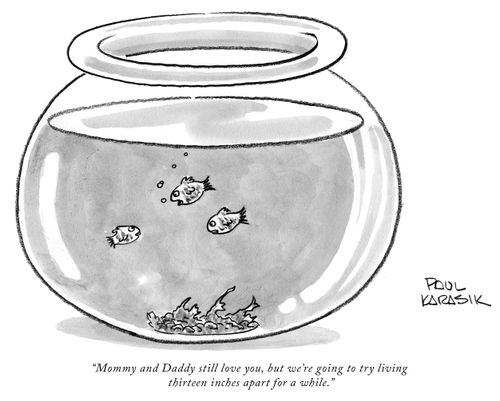 "Mommy and Daddy still love you, but we're going to try living thirteen inches apart for a while."