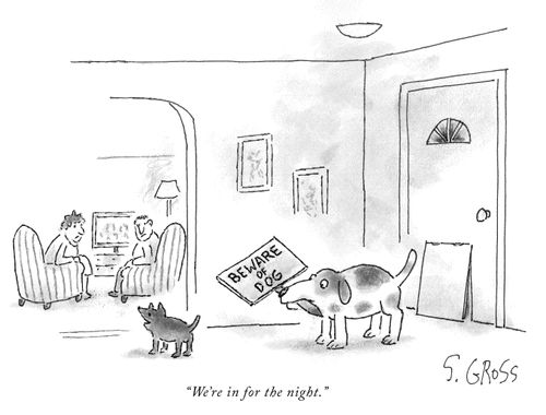"We're in for the night."
