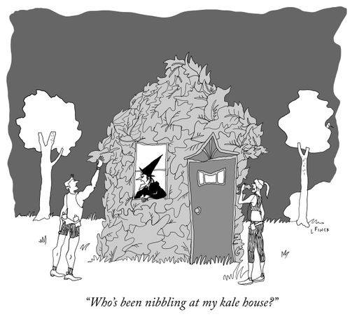 "Who's been nibbling at my kale house?"