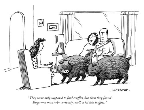 "They were only supposed to find truffles, but then they found Roger - a man who curiously smells a lot like truffles."