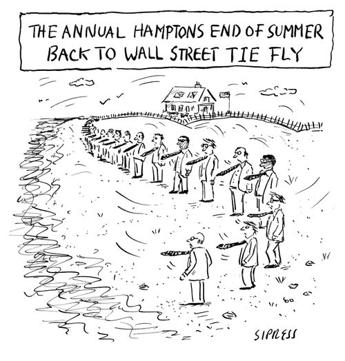 The Annual Hamptons Back to Wall Street Tie Fly