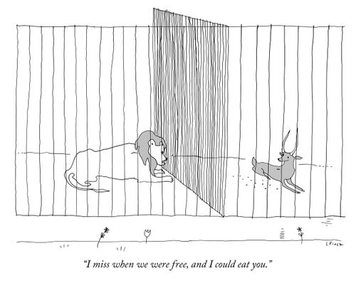 "I miss when we were free, and I could eat you."