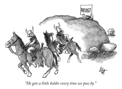 "He gets a little bolder every time we pass by."