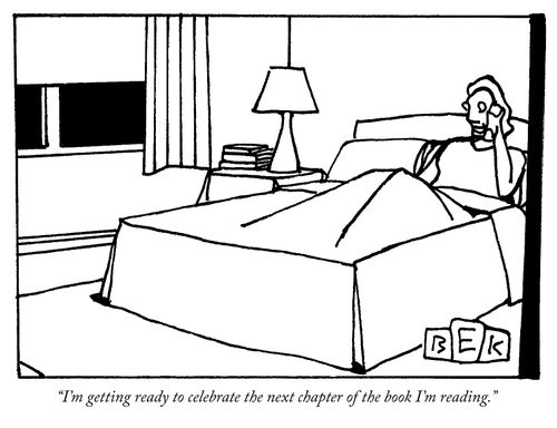 "I'm getting ready to celebrate the next chapter of the book I'm reading."
