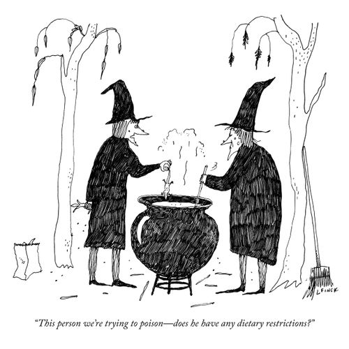 "The person we're trying to poison—does he have any dietary restrictions?"
