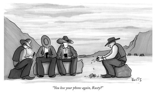 "You lose your phone again, Rusty?"