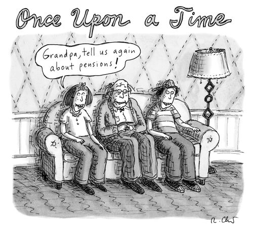 "Grandpa, tell us again about pensions!"