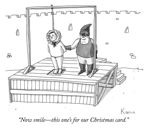 "Now smile - this one's for our Christmas card."