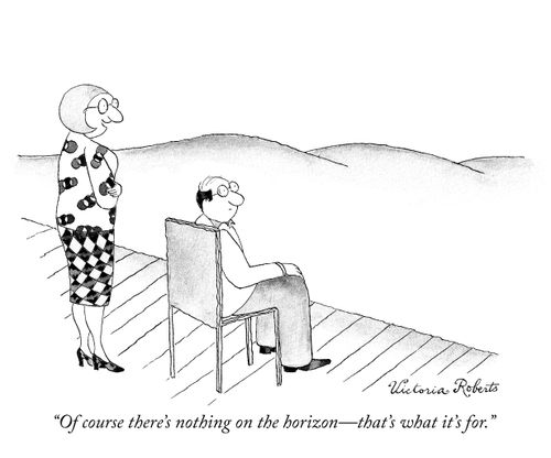 "Of course there's nothing on the horizon - that's what it's for."