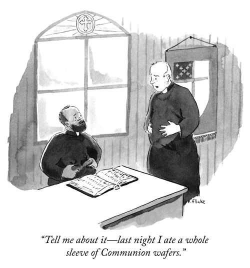 Tell me about it--last night I ate a whole sleeve of Communion wafers. 