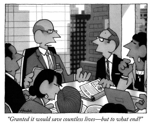 "Granted it would save countless lives - but to what end?"