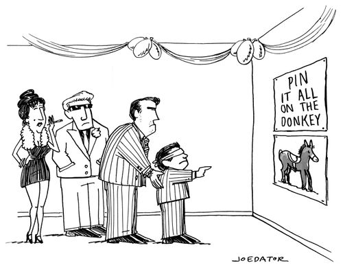 Pin it all on the donkey