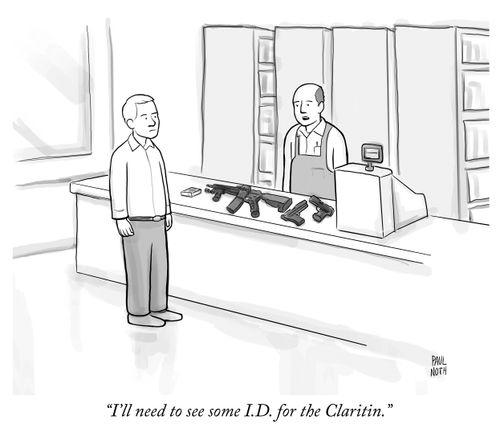 "I'll need to see some I.D. for the Claritin."