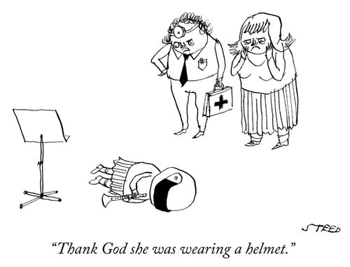 "Thank God she was wearing a helmet."