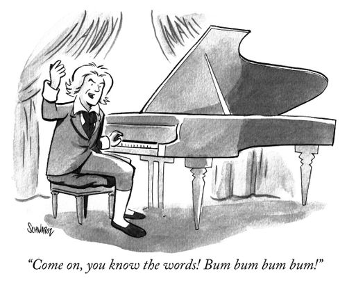 "Come on, you know the words! Bum bum bum bum!"
