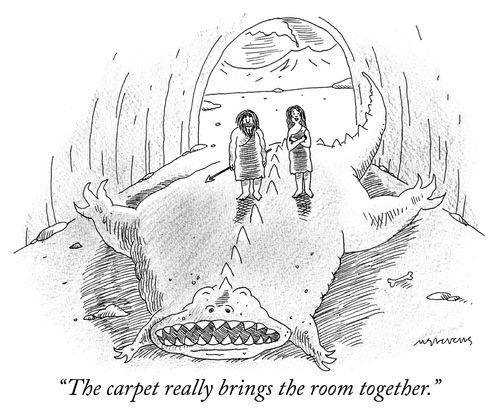 "The carpet really brings the room together."