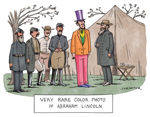 A very rare color photo of Abraham Lincoln