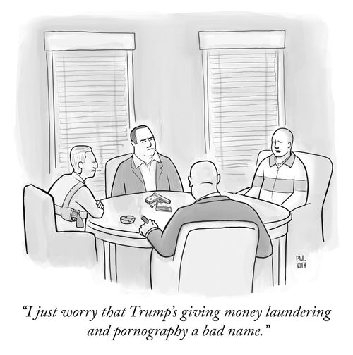 "I just worry that Trump's giving money laundering and pornography a bad name."