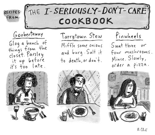 Recipes from The I-Seriously-Don't-Care Cookbook.
