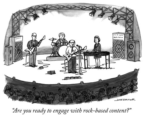"Are you ready to engage with rock-rased content?"