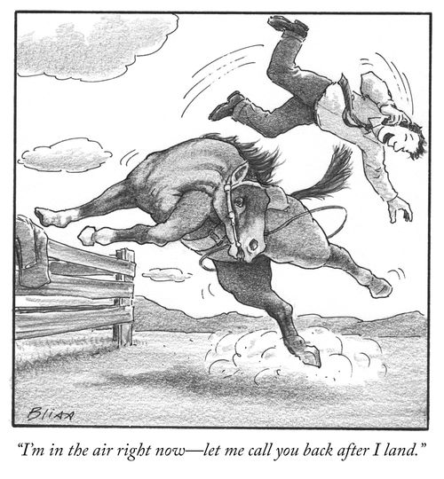 "I'm in the air right now - let me call you back after I land."