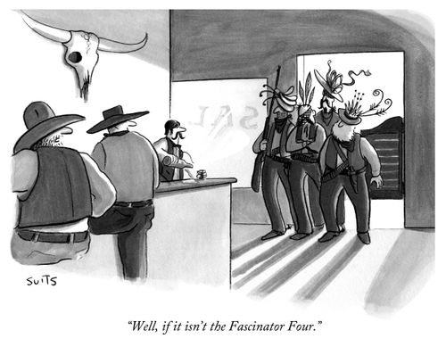 "Well, if it isn't the Fascinator Four."