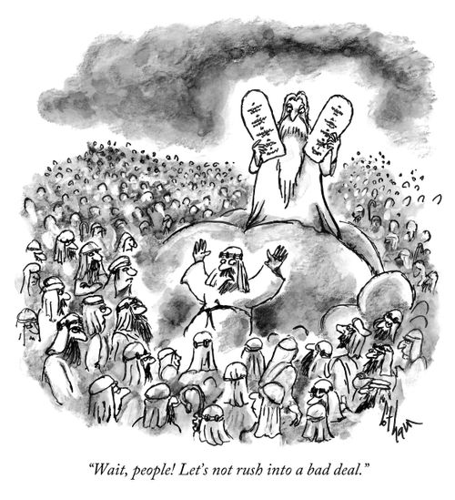 "Wait, people! Let's not rush into a bad deal."