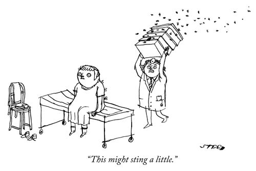 "This might sting a little."