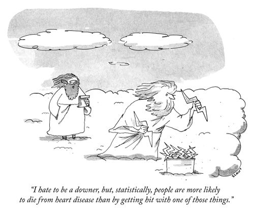 "Statistically, people are more likely to die from heart disease than by getting hit with one of those."