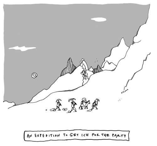 An expedition to get ice for the party.