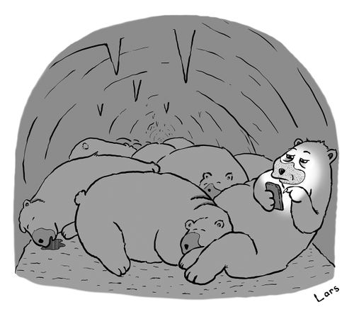 Polar Bear on a Phone
