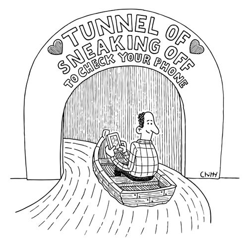 Tunnel of sneaking off to check your phone. 