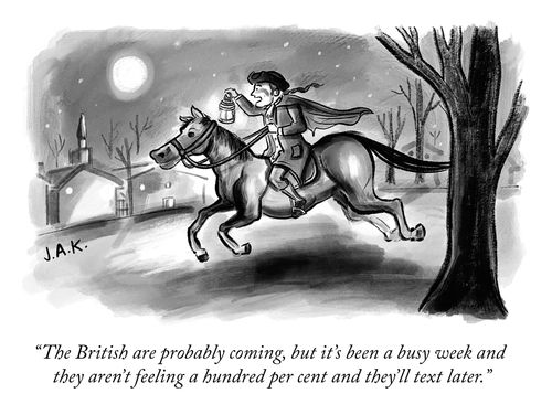 "The British are probably coming, but it's been a busy week and they aren't feeling a hundred per cent and they'll text later."