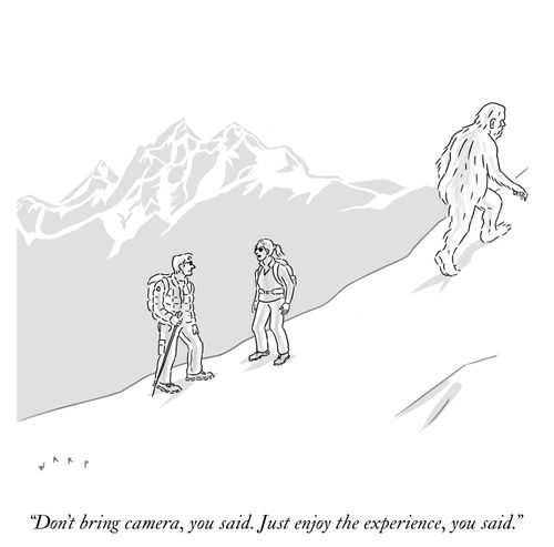 "Don't bring camera, you said. Just enjoy the experience, you said."