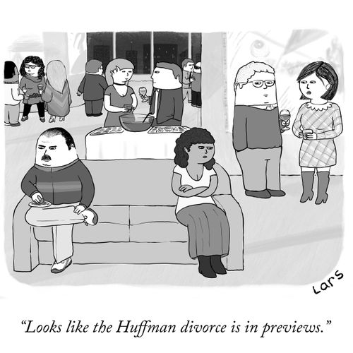 "Looks like the Huffman divorce is in previews."