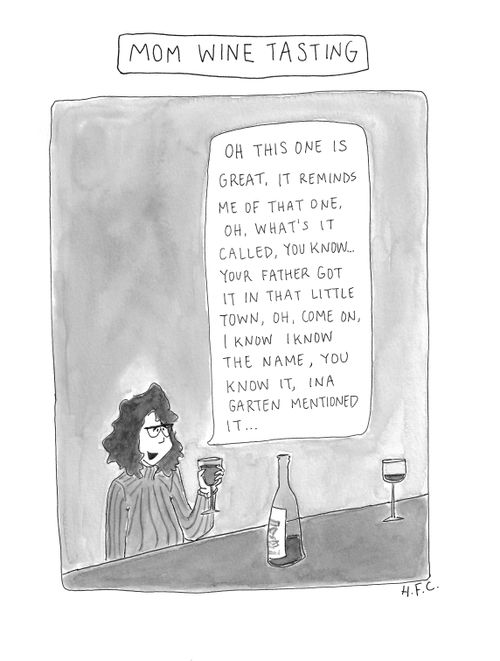 Mom wine tasting