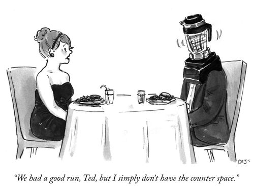 "We had a good run, Ted, but I simply don't have the counter space."